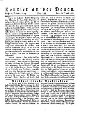 Kourier an der Donau (Donau-Zeitung) Donnerstag 16. Juni 1831