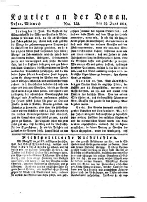 Kourier an der Donau (Donau-Zeitung) Mittwoch 29. Juni 1831