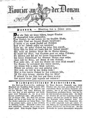 Kourier an der Donau (Donau-Zeitung) Montag 2. Januar 1832