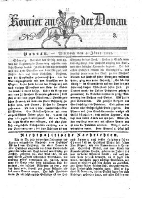 Kourier an der Donau (Donau-Zeitung) Mittwoch 4. Januar 1832