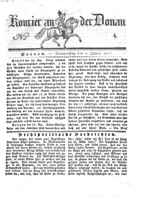 Kourier an der Donau (Donau-Zeitung) Donnerstag 5. Januar 1832