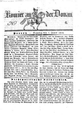 Kourier an der Donau (Donau-Zeitung) Samstag 7. Januar 1832