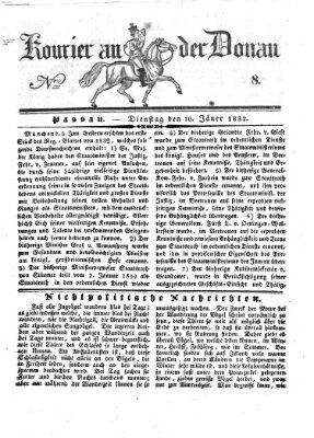 Kourier an der Donau (Donau-Zeitung) Dienstag 10. Januar 1832