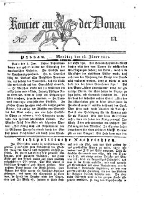 Kourier an der Donau (Donau-Zeitung) Montag 16. Januar 1832