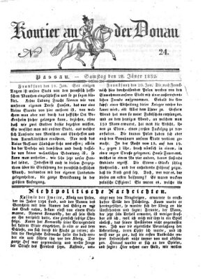 Kourier an der Donau (Donau-Zeitung) Samstag 28. Januar 1832