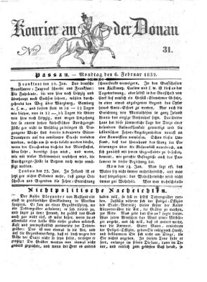 Kourier an der Donau (Donau-Zeitung) Montag 6. Februar 1832