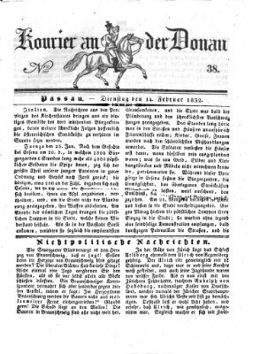 Kourier an der Donau (Donau-Zeitung) Dienstag 14. Februar 1832