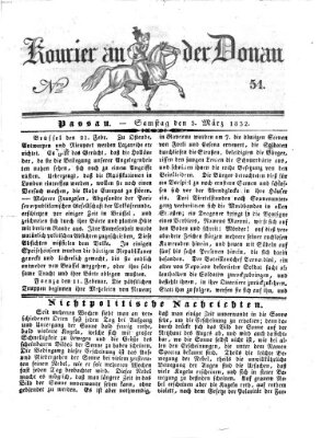 Kourier an der Donau (Donau-Zeitung) Samstag 3. März 1832