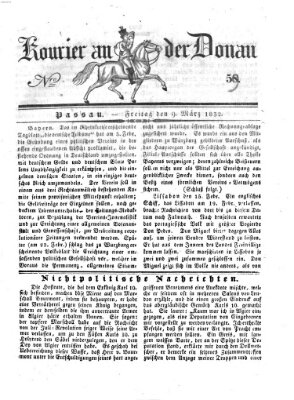 Kourier an der Donau (Donau-Zeitung) Freitag 9. März 1832