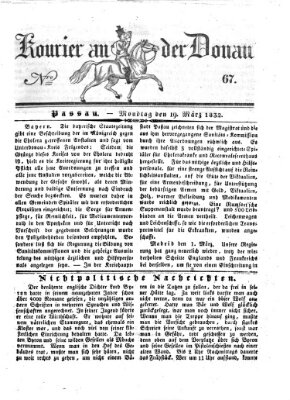 Kourier an der Donau (Donau-Zeitung) Montag 19. März 1832