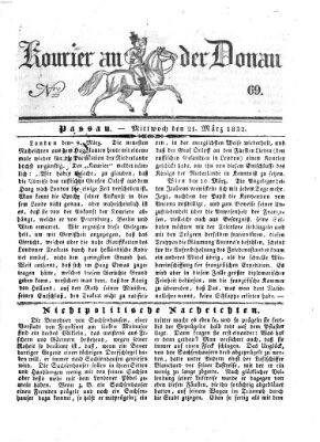 Kourier an der Donau (Donau-Zeitung) Mittwoch 21. März 1832