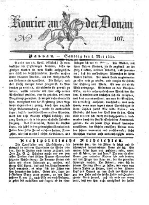Kourier an der Donau (Donau-Zeitung) Samstag 5. Mai 1832