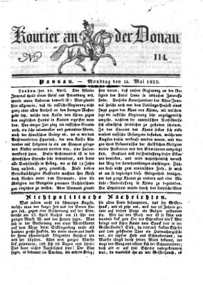 Kourier an der Donau (Donau-Zeitung) Montag 14. Mai 1832