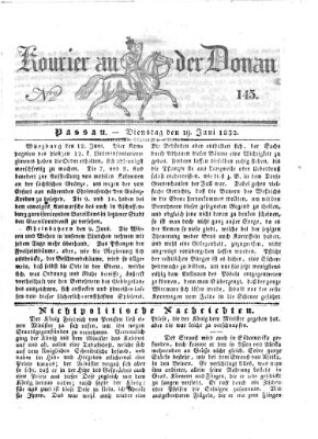 Kourier an der Donau (Donau-Zeitung) Dienstag 19. Juni 1832