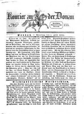 Kourier an der Donau (Donau-Zeitung) Montag 2. Juli 1832