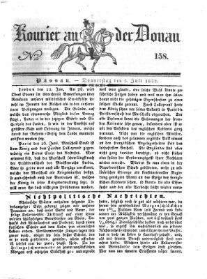 Kourier an der Donau (Donau-Zeitung) Donnerstag 5. Juli 1832