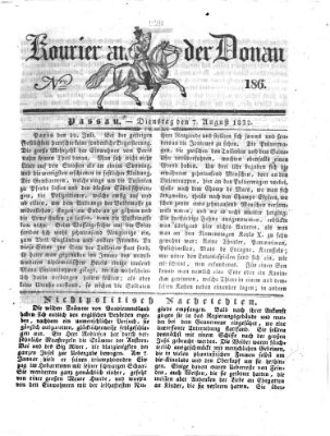 Kourier an der Donau (Donau-Zeitung) Dienstag 7. August 1832
