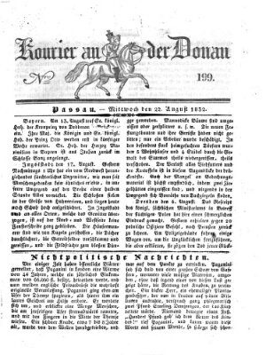 Kourier an der Donau (Donau-Zeitung) Mittwoch 22. August 1832