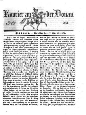 Kourier an der Donau (Donau-Zeitung) Montag 27. August 1832