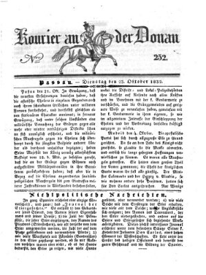 Kourier an der Donau (Donau-Zeitung) Dienstag 23. Oktober 1832