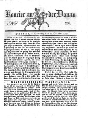 Kourier an der Donau (Donau-Zeitung) Samstag 27. Oktober 1832