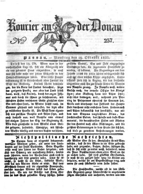 Kourier an der Donau (Donau-Zeitung) Montag 29. Oktober 1832