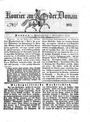 Kourier an der Donau (Donau-Zeitung) Montag 5. November 1832