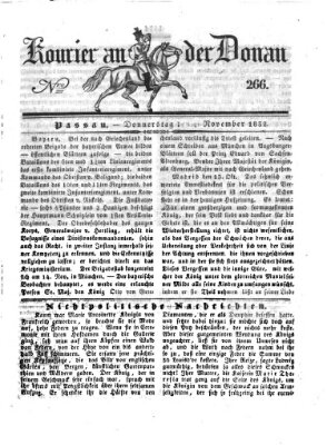 Kourier an der Donau (Donau-Zeitung) Donnerstag 8. November 1832