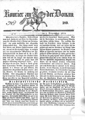 Kourier an der Donau (Donau-Zeitung) Mittwoch 5. Dezember 1832