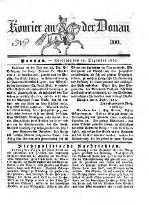 Kourier an der Donau (Donau-Zeitung) Dienstag 18. Dezember 1832