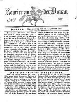 Kourier an der Donau (Donau-Zeitung) Donnerstag 27. Dezember 1832