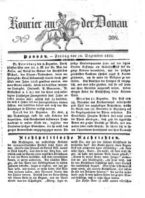 Kourier an der Donau (Donau-Zeitung) Freitag 28. Dezember 1832