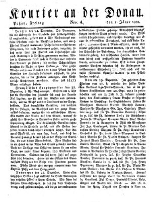 Kourier an der Donau (Donau-Zeitung) Freitag 4. Januar 1833