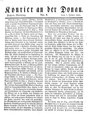 Kourier an der Donau (Donau-Zeitung) Montag 7. Januar 1833