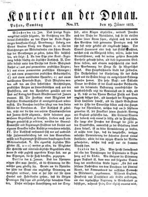 Kourier an der Donau (Donau-Zeitung) Samstag 19. Januar 1833