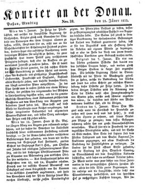 Kourier an der Donau (Donau-Zeitung) Montag 21. Januar 1833