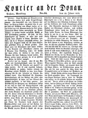 Kourier an der Donau (Donau-Zeitung) Montag 28. Januar 1833