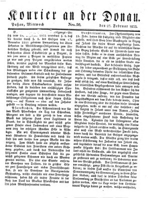 Kourier an der Donau (Donau-Zeitung) Mittwoch 27. Februar 1833