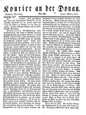 Kourier an der Donau (Donau-Zeitung) Freitag 1. März 1833