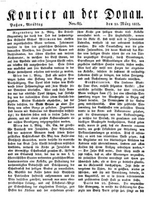 Kourier an der Donau (Donau-Zeitung) Montag 11. März 1833