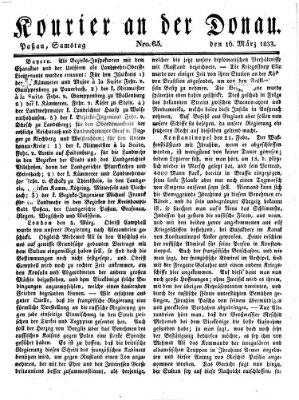 Kourier an der Donau (Donau-Zeitung) Samstag 16. März 1833