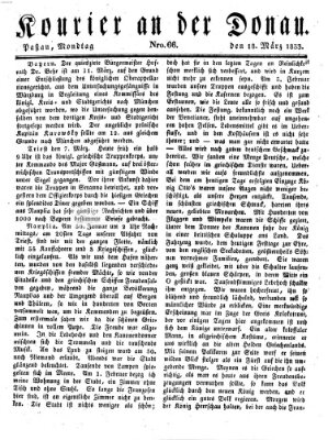 Kourier an der Donau (Donau-Zeitung) Montag 18. März 1833
