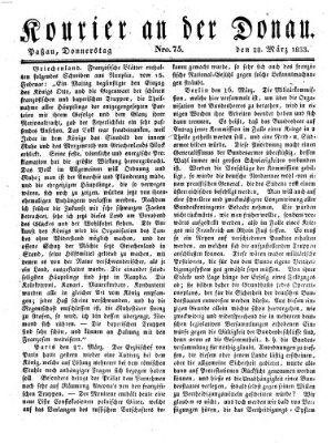 Kourier an der Donau (Donau-Zeitung) Donnerstag 28. März 1833