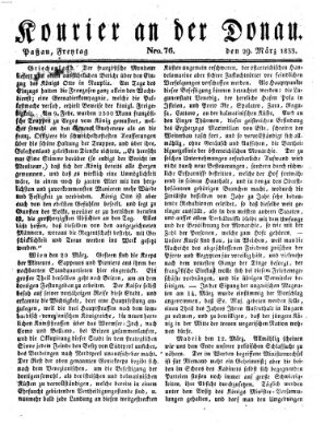 Kourier an der Donau (Donau-Zeitung) Freitag 29. März 1833