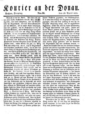 Kourier an der Donau (Donau-Zeitung) Freitag 26. April 1833