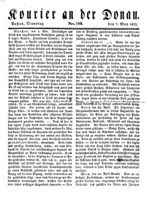 Kourier an der Donau (Donau-Zeitung) Dienstag 7. Mai 1833