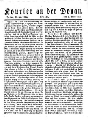 Kourier an der Donau (Donau-Zeitung) Donnerstag 9. Mai 1833
