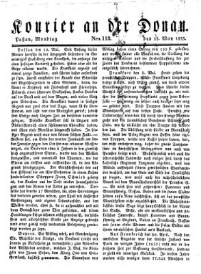 Kourier an der Donau (Donau-Zeitung) Montag 13. Mai 1833