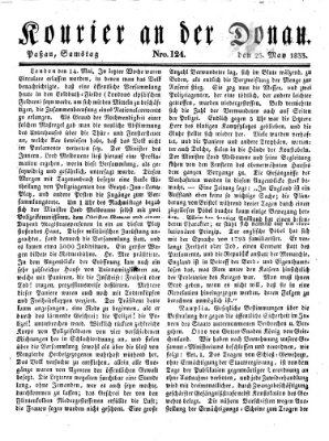 Kourier an der Donau (Donau-Zeitung) Samstag 25. Mai 1833