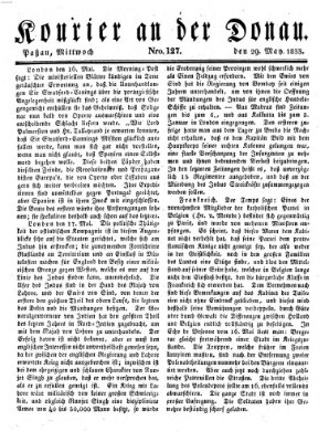 Kourier an der Donau (Donau-Zeitung) Mittwoch 29. Mai 1833